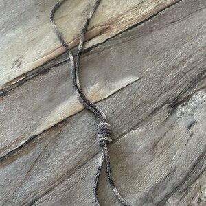 Gorgeous, pewter, gray, silver tone, sparkle neck piece